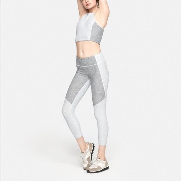 outdoor voices 3/4 Two-tone Leggings Marled Healthered - Picture 1 of 9